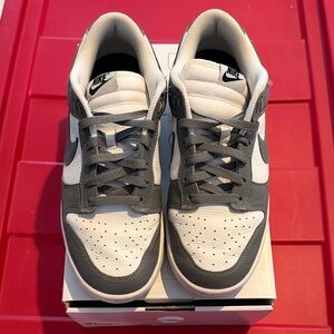 Nike Men's Custom Dunks- charcoal and white